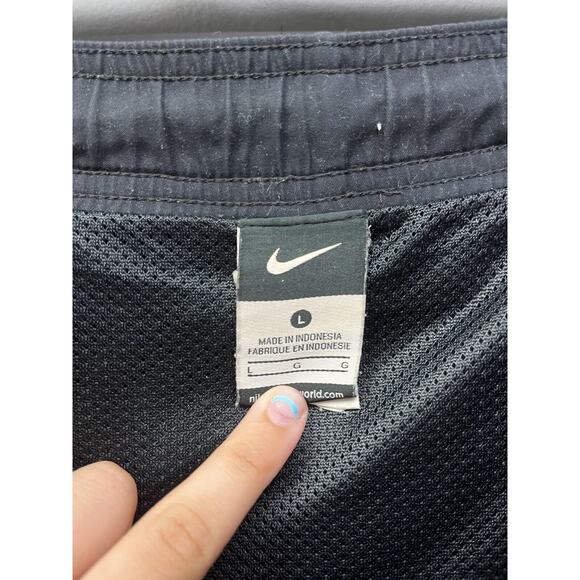 Nike Board Shorts Swim Trunks Mens size Large Black Yellow Drawstring Lined - Picture 4 of 7